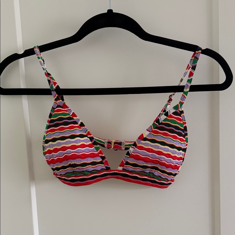 Montce Mer stripe triangle Bikini Top